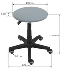 Hocker auf Rädern