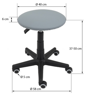 Hocker auf Rädern