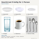 Geschirrset 9-teilig für 1 Person