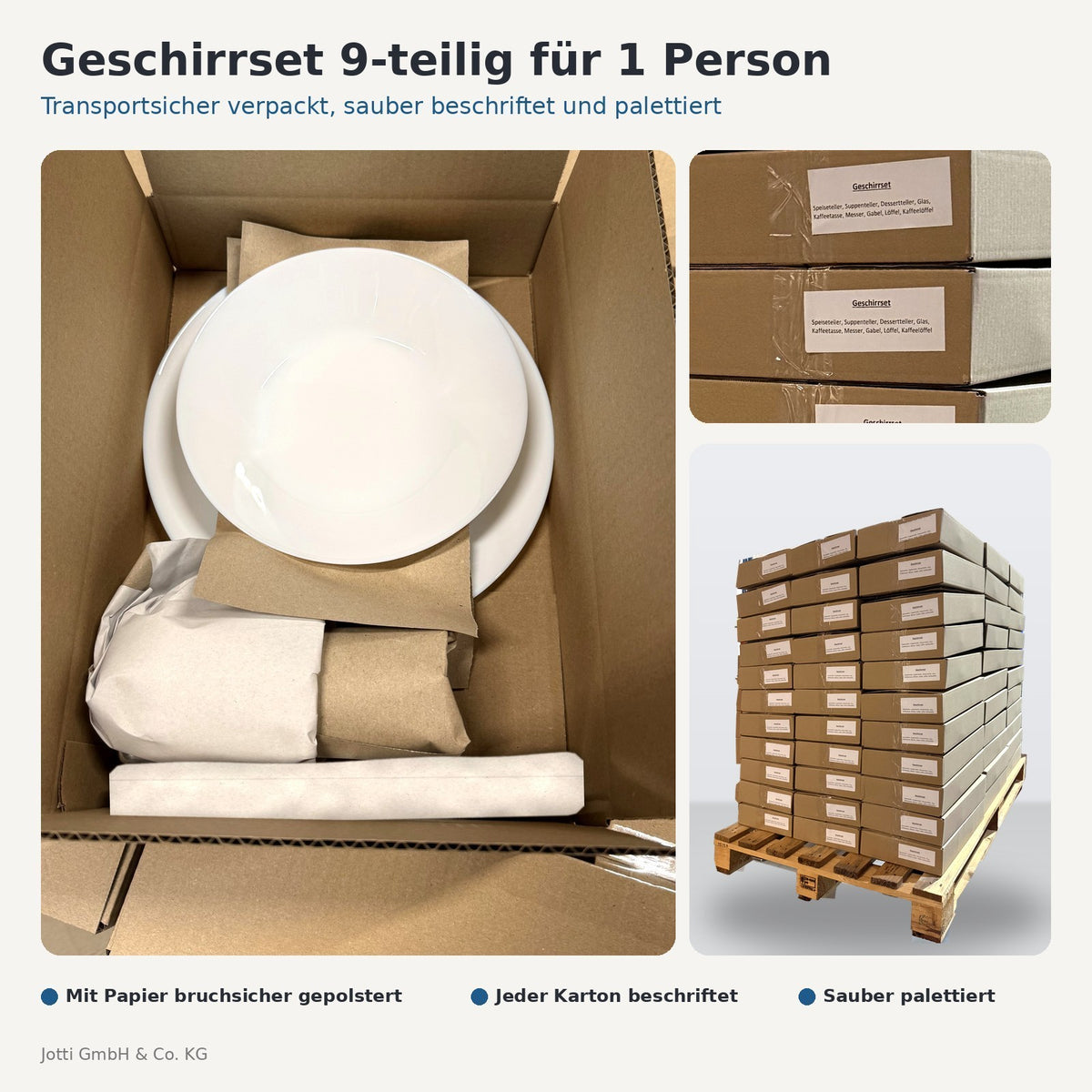 Geschirrset 9-teilig für 1 Person